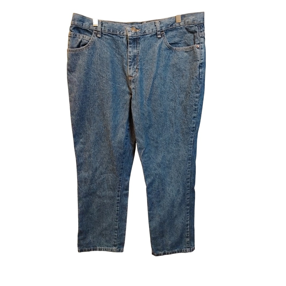 Lee Relaxed Fit Straight Leg Jeans Womens 14S Medium Wash Blue Denim 10305189A